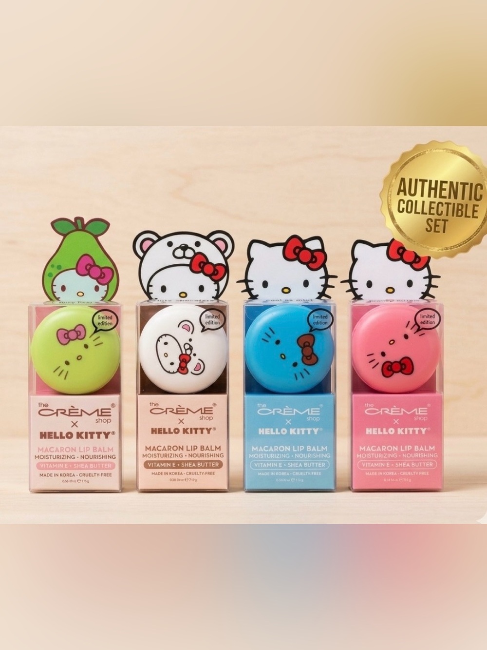 The Crème Shop Hello Kitty Macaron Lip Balm Collector Set